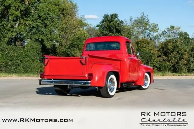 1955 Ford F200 Pickup Truck Bright Red Pickup Truck 460 V8 3 Speed Automatic for sale - Ford