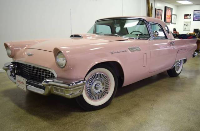 1957 Ford Thunderbird 24850 Miles Pink Convertible V8 For Sale Ford