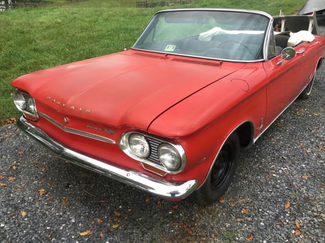 64 corvair black with red interior 2 doors