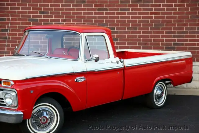 1966 Ford F-100 19,175 Miles Classic Pickup Truck Red White V8 Automatic for sale - Ford F-100