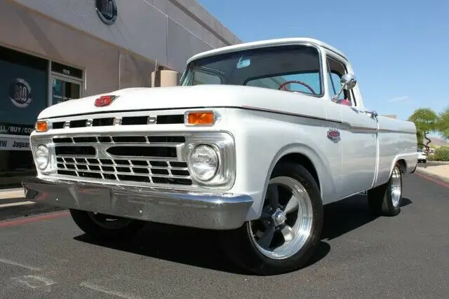 1966 Ford F-100 Custom Cab 12697 Miles Wimbledon White Pickup Truck Built 390 CI for sale - Ford