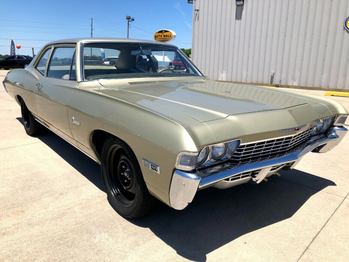 1968 Chevrolet Biscayne 2 Door Post 37 248 Miles Gold American Muscle Car Select For Sale