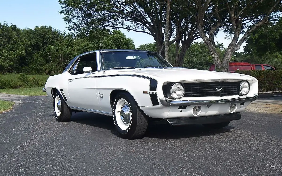 1969 Chevrolet Camaro Ss 396375 Hp X22 4 Speed Muncie Dover White For