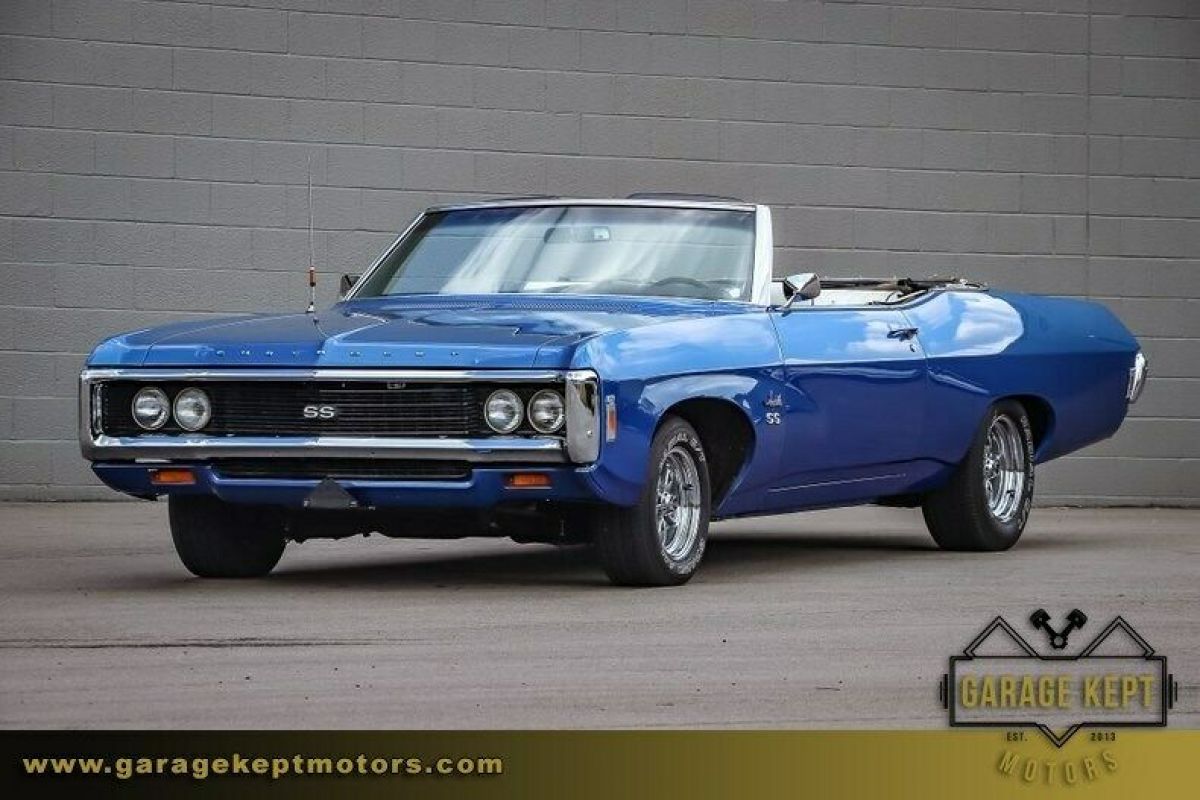 1969 Chevrolet Impala Convertible Blue Convertible 427 V8 98828 Miles