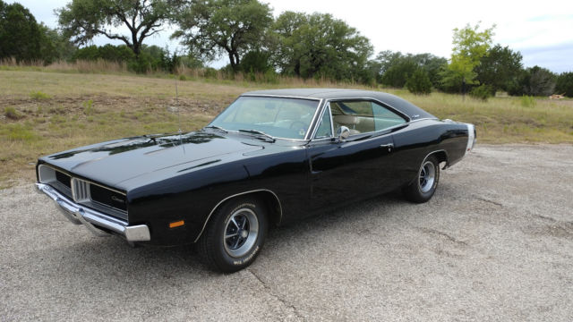 1969 Dodge Charger Rt 440 4spd Blackwht Survivor For Sale Dodge