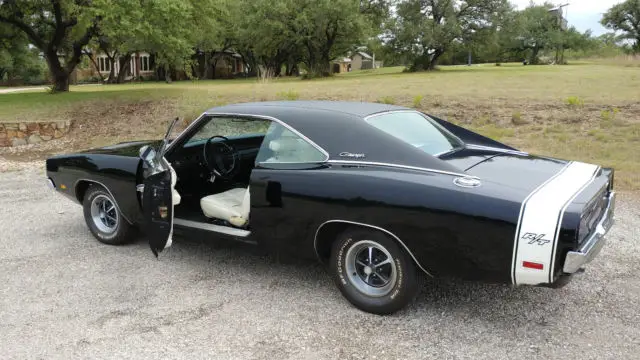 1969 Dodge Charger Rt 440 4spd Blackwht Survivor For Sale Dodge