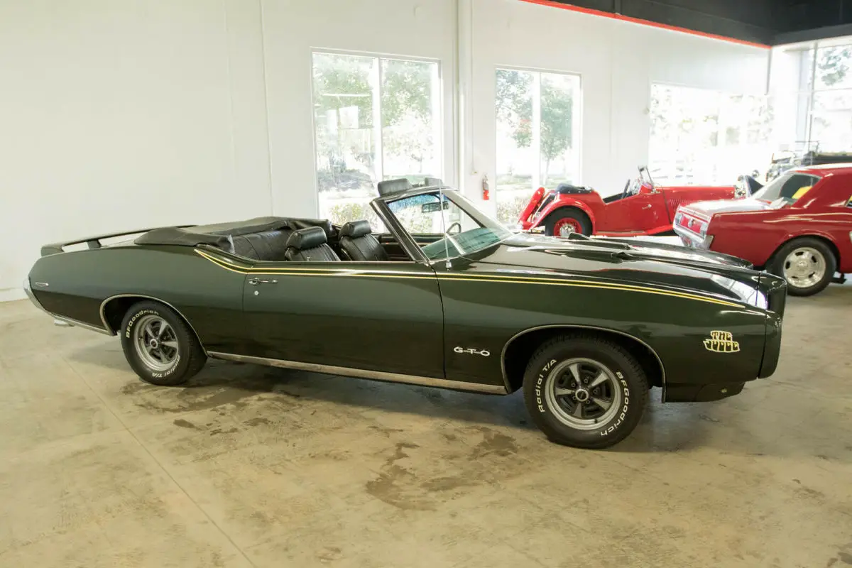 1969 Pontiac Gto 66273 Miles Midnight Green Metallic Convertible For