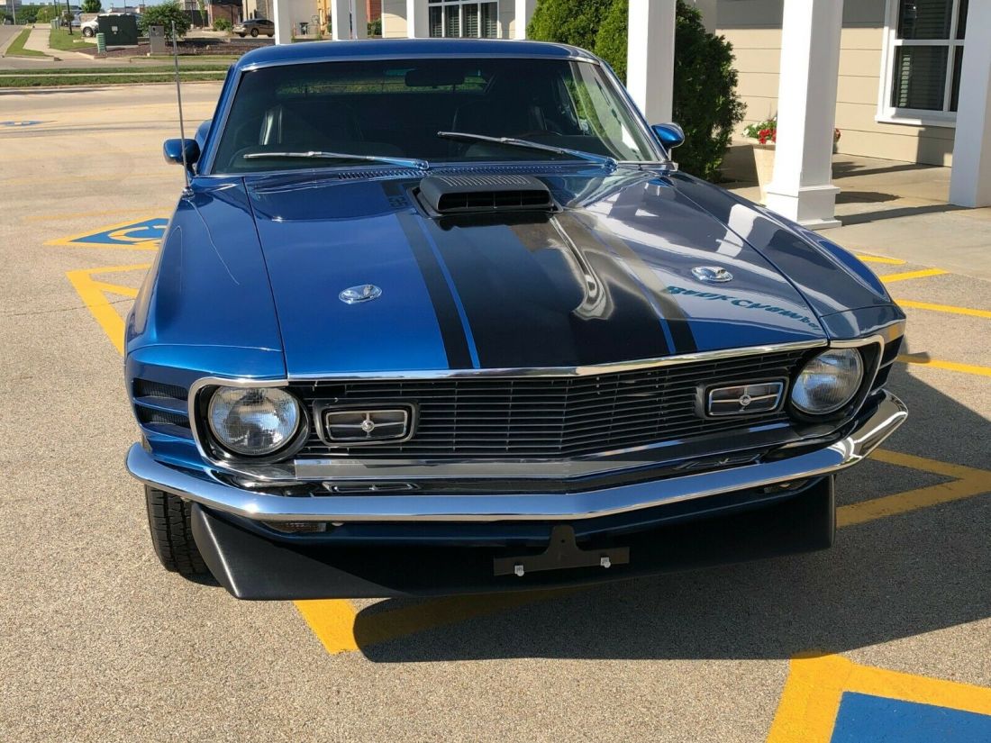 1970 Mustang Mach 1 Blue 351 C 4v Shaker At Vintage Air Restored