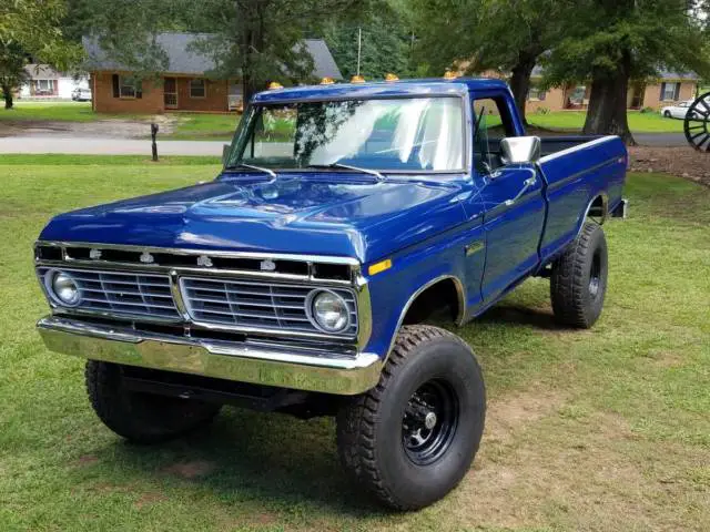 1975 Ford F 250 Highboy 4x4 460c6 Powerful Beautiful Rust Free Truck