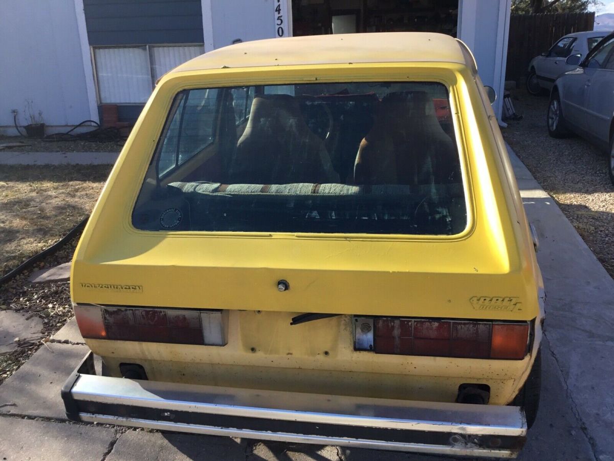 1981 Volkswagen Rabbit Hatchback Yellow FWD Manual L CUSTOM for sale