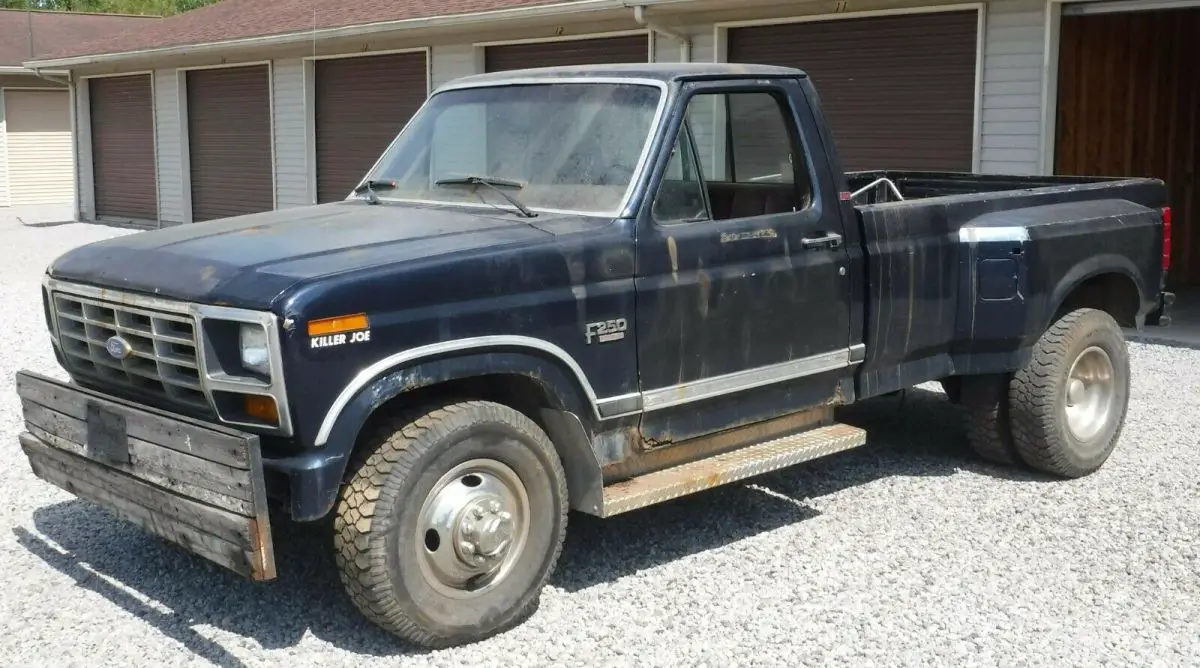 1986 FORD F250 DUALLY PICK-UP TRUCK...NOT RUNNING BUT COMPLETE, PARKED 15 YEARS for sale - Ford