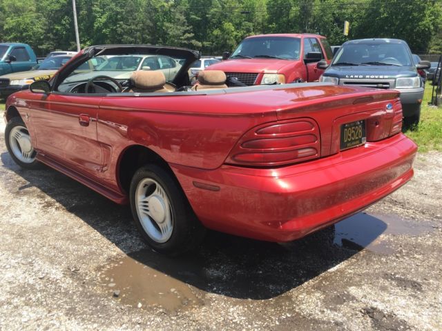 1994 Ford Mustang Base Convertible 2 Door 38l V6 Red 5 Speed Manual No Reserve For Sale Ford 0973