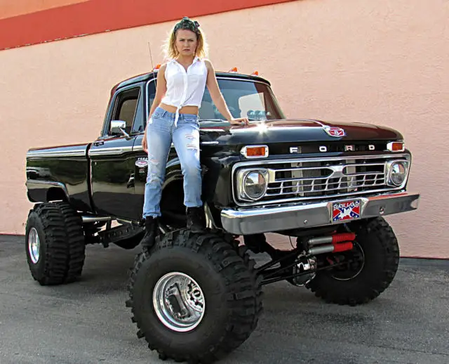 ARMED & DANGEROUS 1966 FORD F100 1 TON SHOW TRUCK 39.5 TIRES 650hp C6 DANA 60/70 for sale - Ford