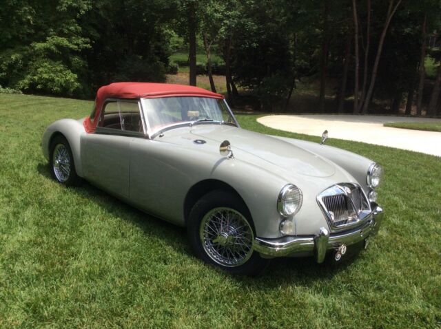 Completely Restored Rare 1962 MGA MKII Roadster in Dove Grey over Red