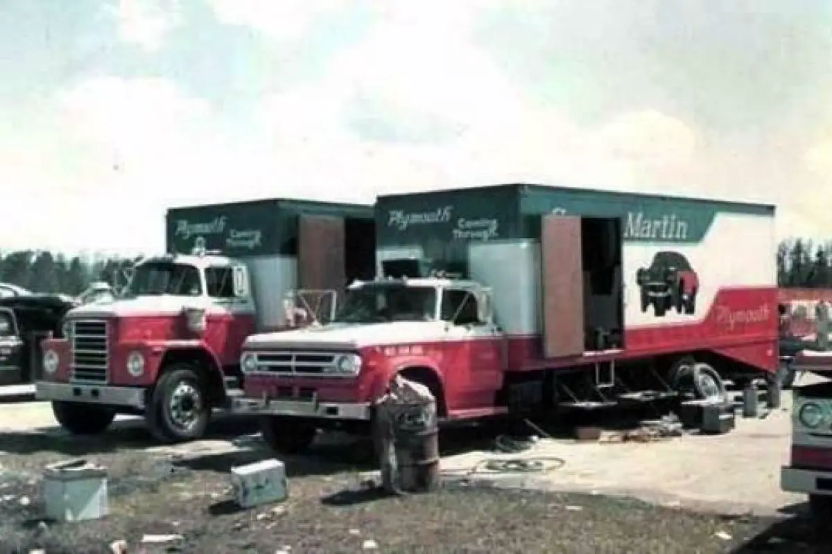 FACTORY SPONSORED PRO STOCK CAR HAULER. ONE OF 3 SOX & MARTIN DESIGNED