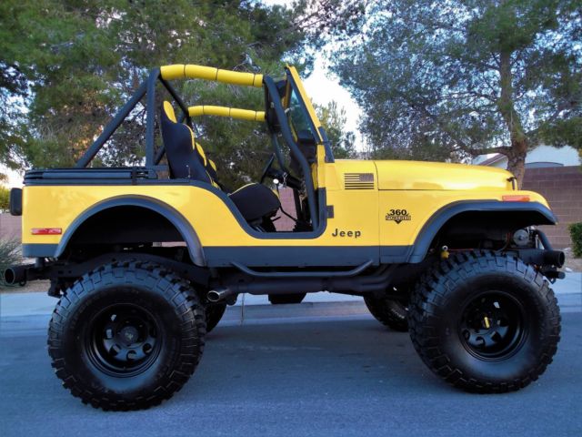 Jeep CJ5 360 V8 motor - 4 speed - ps - full roll cage - full top - see vide...