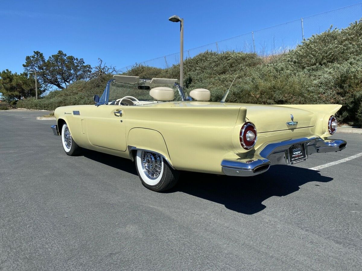 1957 Ford Thunderbird 32495 Miles Yellow w/Removable Hardtop Automatic ...