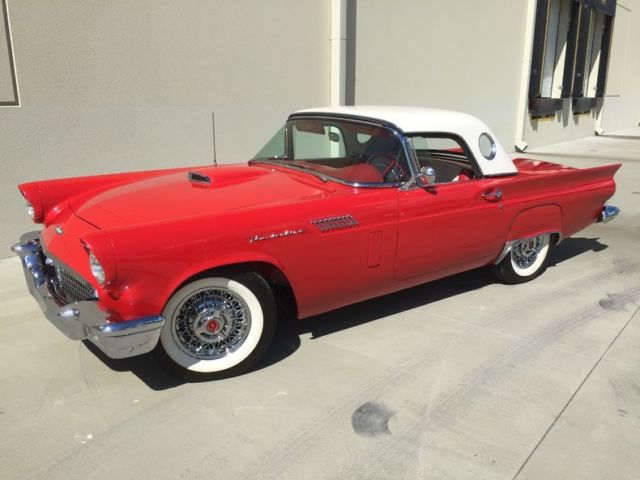 1957 Ford Thunderbird Convertible Frame Off 2-tops wire wheels A/C ...