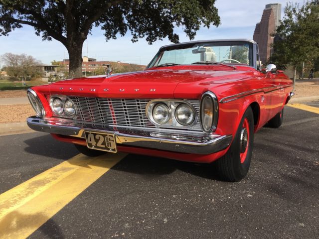 1963 Plymouth Fury Convertible 426 Max Wedge 4 Speed Rotisserie ...