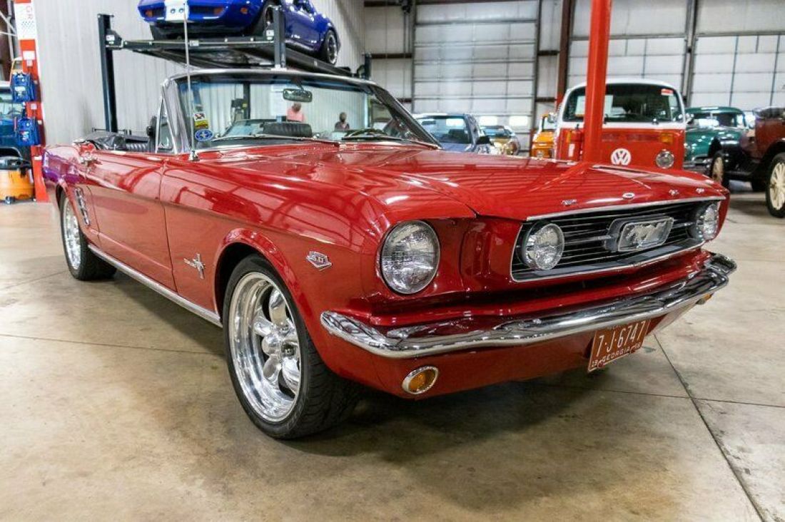 1966 Ford Mustang 39772 Miles Red Convertible 5.0L V8 Automatic for ...