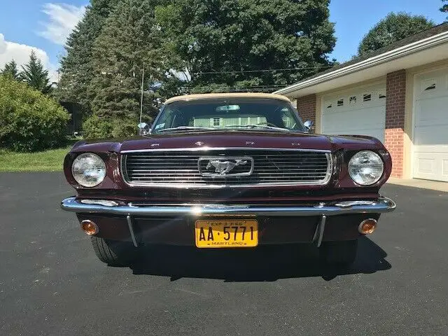 1966 Ford Mustang Convertible 289 Vintage Burgundy with Parchment Pony ...