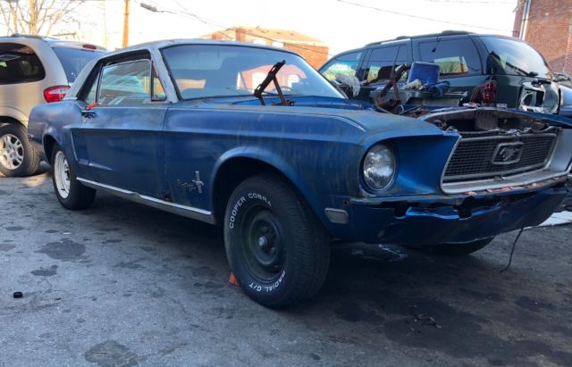 1968 Mustang Coupe, 289 2V, Auto, Acapulco Blue, Parchment, PS, VR, AC ...