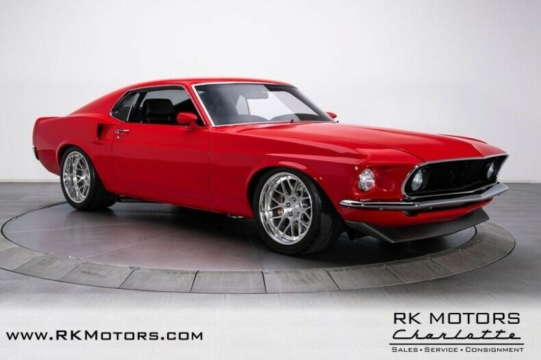 1969 Ford Mustang Red Fastback 5.0L Coyote Aluminator V8 6 Speed Manual ...