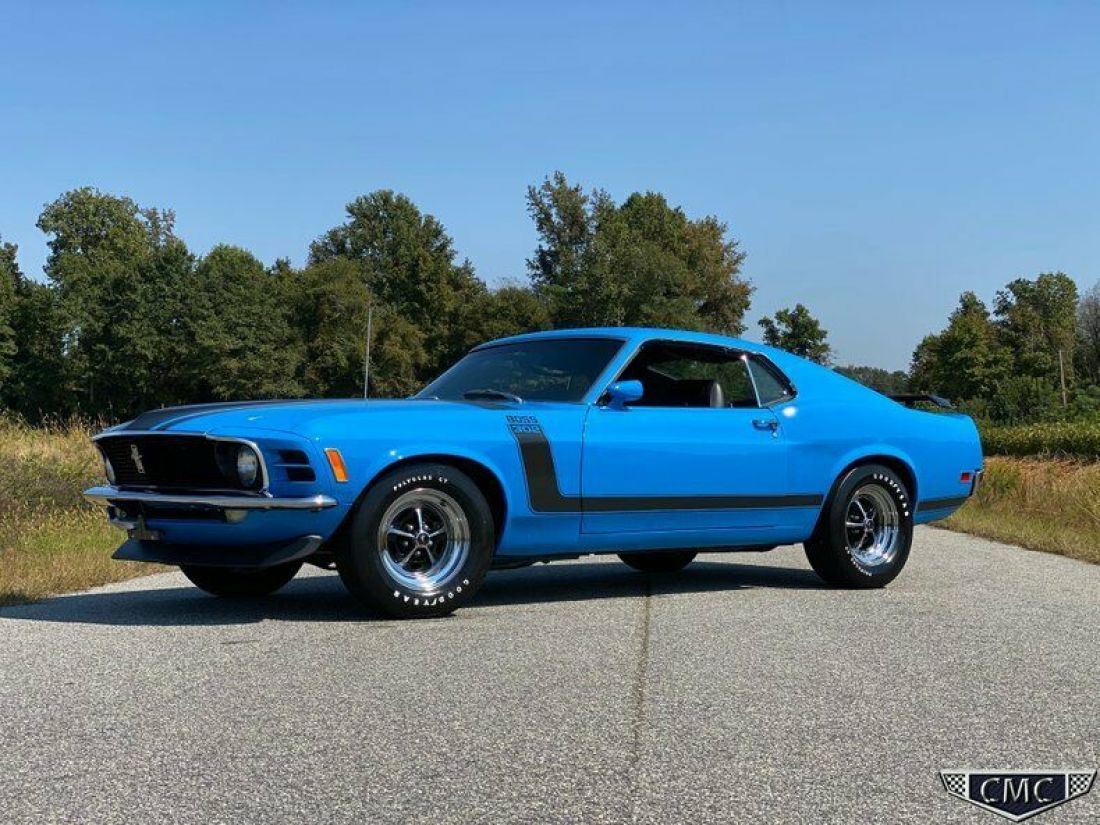 1970 Mustang Boss 302 Grabber Blue Marti Report Concourse Restoration ...