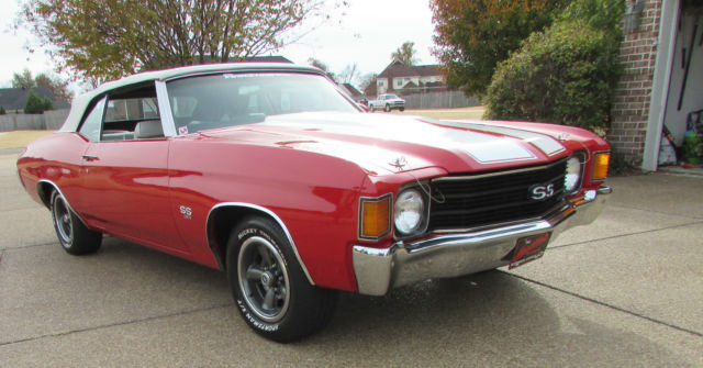 1972 CHEVROLET CHEVELLE SS CONVERTIBLE RED for sale - Chevrolet ...