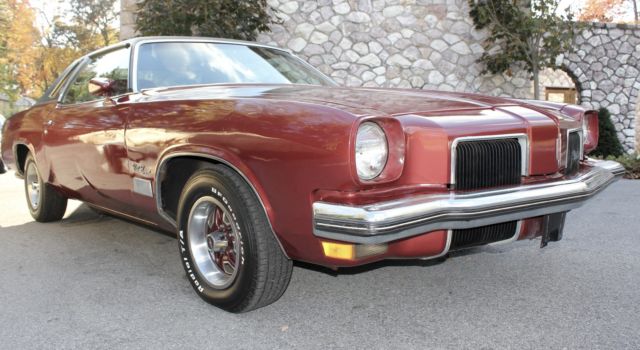 1973 Oldsmobile Cutlass Supreme 54k Orig Miles Red/Red Auto 2 Owner 76 ...