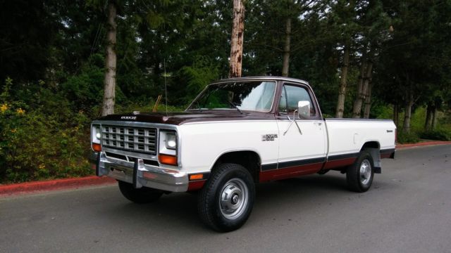 1984 DODGE RAM W-350 4X4 1 TON PROSPECTOR ROYAL SE LOW MILES POWER ...