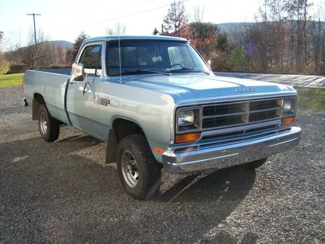 1987 Dodge W 150 Pick-Up 4X4 65545 Miles Ice Blue Pickup Truck 5.2L V8 ...