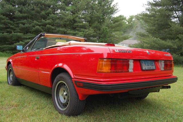 1987 Maserati BiTurbo Spyder Red with Tan Excellent ...