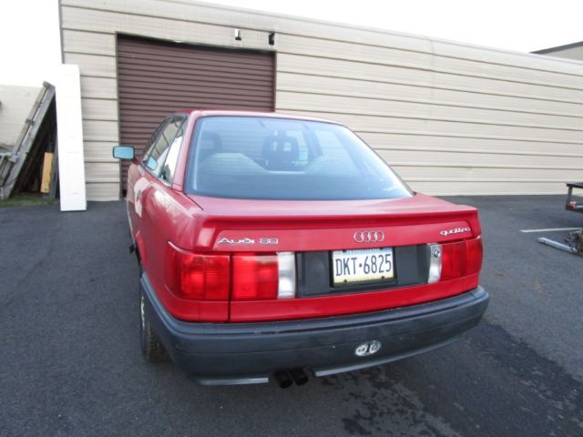 1988 Audi 80 Quattro Red 5 cylinder 5 speed loaded 144,000 ...
