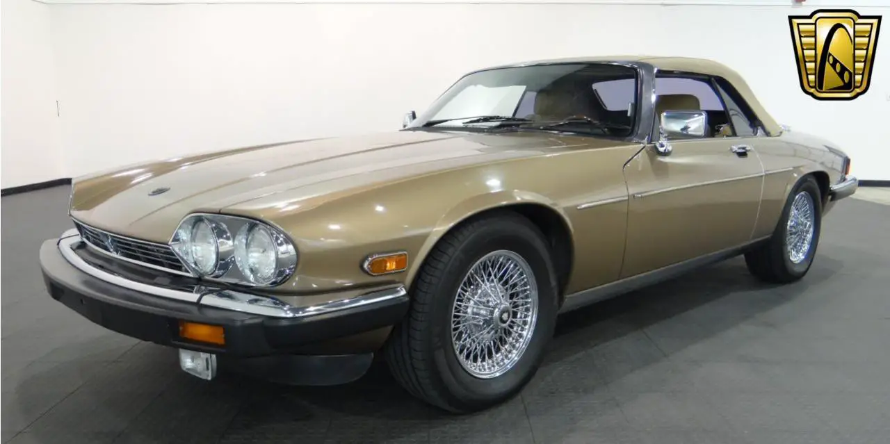 1989 Jaguar XJS 55889 Miles Gold Convertible 5 3L V12 FI SOHC 5 Speed 