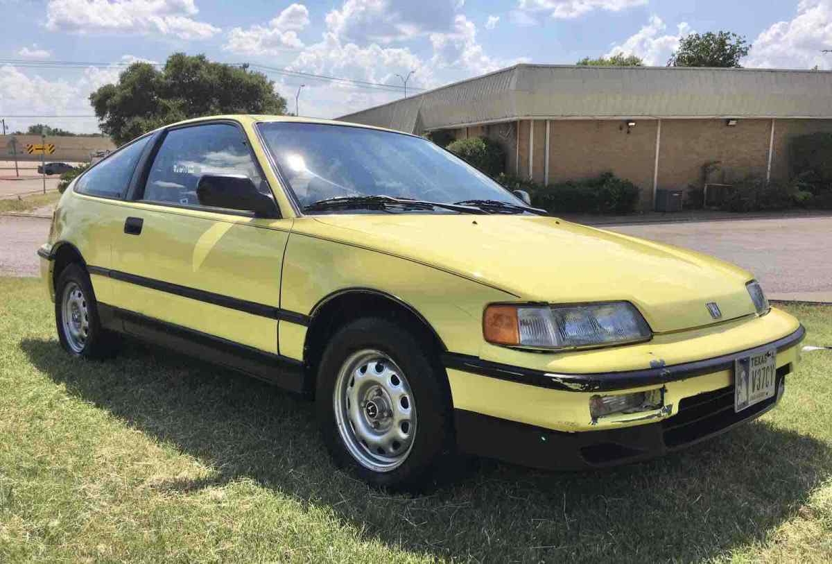 1991 Honda CRX Hatchback Yellow FWD Automatic 84,540 Original Miles for ...