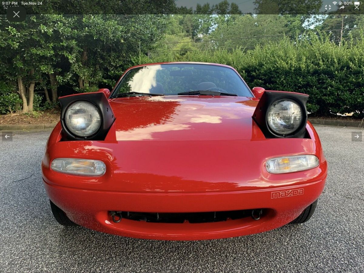 1991 Mazda Miata Convertible Red RWD Automatic for sale - Mazda Miata ...