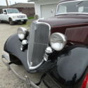 1933 maroon Ford 3 w coupe thumbnail
