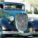 1934 satin black w/emerald green flames Ford coupe thumbnail