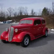 1936 Red Chevrolet Master Deluxe thumbnail