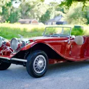 1937 Red Jaguar SS100 thumbnail