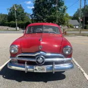 1950 Red Ford Custom thumbnail