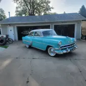 1954 turquoise/white Chevrolet Bel Air/150/210 thumbnail