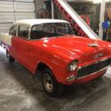 1955 Red with White Chevrolet Bel Air/150/210 thumbnail