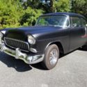1955 custom satin black Chevrolet Bel Air/150/210 thumbnail