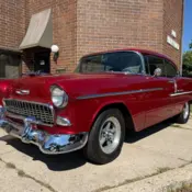 1955 Maroon Chevrolet Bel Air/150/210 thumbnail