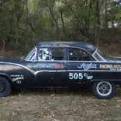 1955 black with writing Ford Fairlane thumbnail