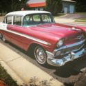 1956 Burgundy / White Chevrolet Bel Air/150/210 thumbnail