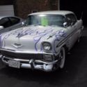 1956 White w/ purple ghost flames Chevrolet Bel Air/150/210 thumbnail