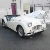 1956 White Triumph TR3 thumbnail